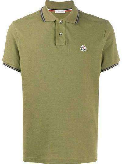Moncler рубашка-поло с нашивкой-логотипом 8A7060084556