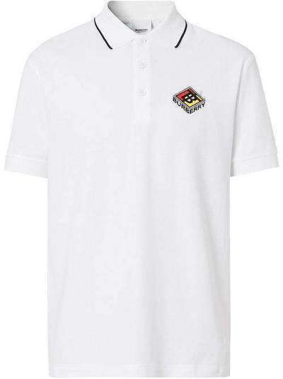 Burberry рубашка-поло из пике с логотипом 8021834