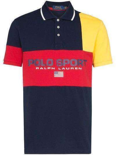 Polo Ralph Lauren рубашка-поло в стиле колор-блок с логотипом 710772044001