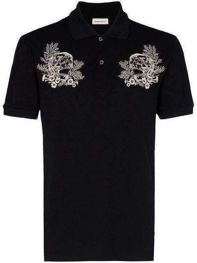 Alexander McQueen рубашка-поло с вышивкой 599596QOZ73
