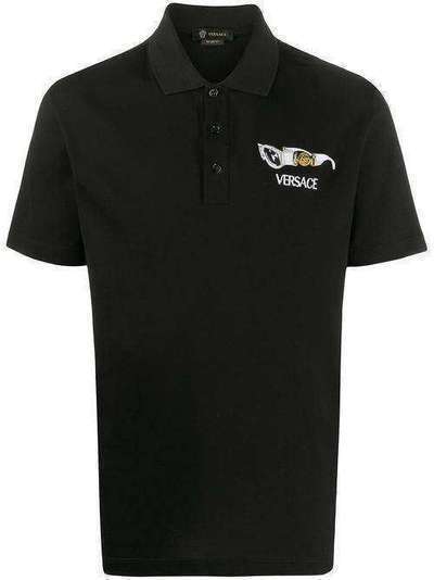 Versace рубашка-поло с вышитым логотипом A86055A231240