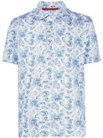 Isaia рубашка-поло с принтом пейсли J0257MC0144