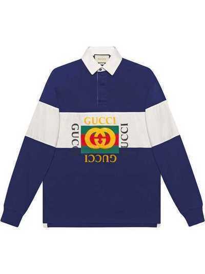 Gucci рубашка-поло свободного кроя с логотипом 545800XJAG9