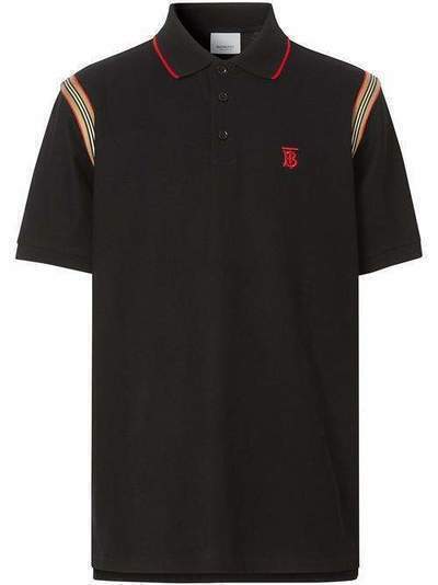 Burberry рубашка-поло с отделкой Icon Stripe 8025869