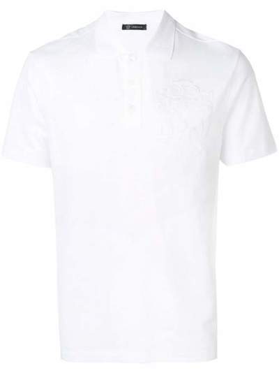 Versace рубашка-поло с вышитым гербом A82380A223004