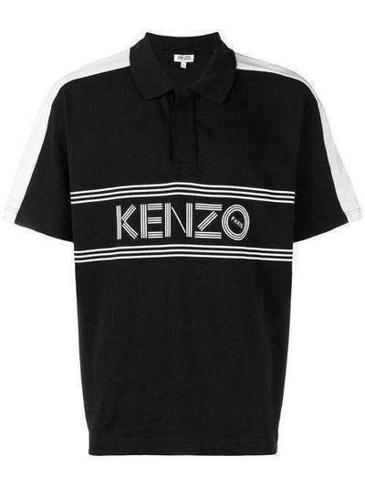 Kenzo топ-поло с короткими рукавами и логотипом F865PO0384BD