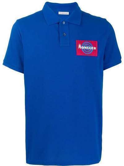 Moncler рубашка-поло с нашивкой-логотипом 832450084556
