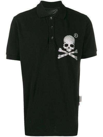 Philipp Plein рубашка-поло с декором Skull A19CMTK3896PJY002N