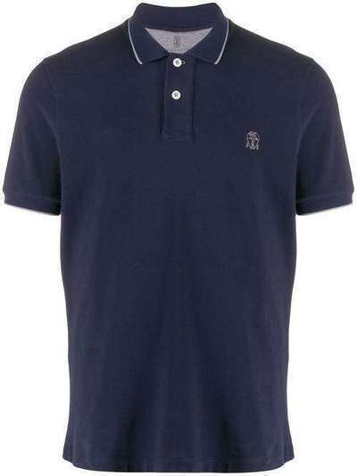 Brunello Cucinelli рубашка-поло с вышитым логотипом M0T639779GCL851