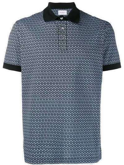 Salvatore Ferragamo рубашка-поло с геометричным принтом 716702
