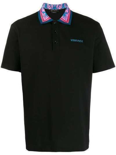 Versace рубашка-поло с вышитым логотипом A86053A231240