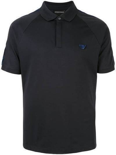 Emporio Armani рубашка-поло с фактурным логотипом 6G1F961JPRZ
