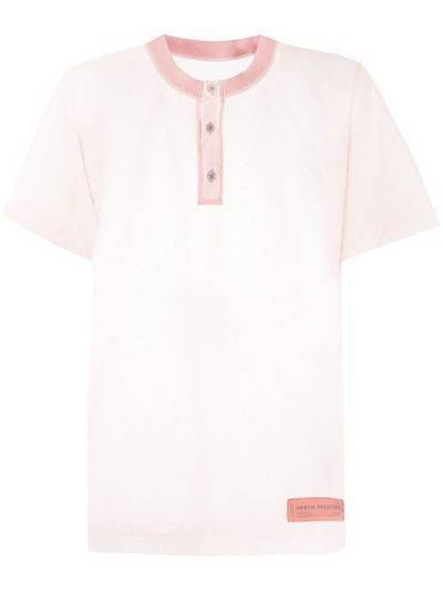 Heron Preston прозрачная рубашка-поло без воротника HMGA018S208710072600