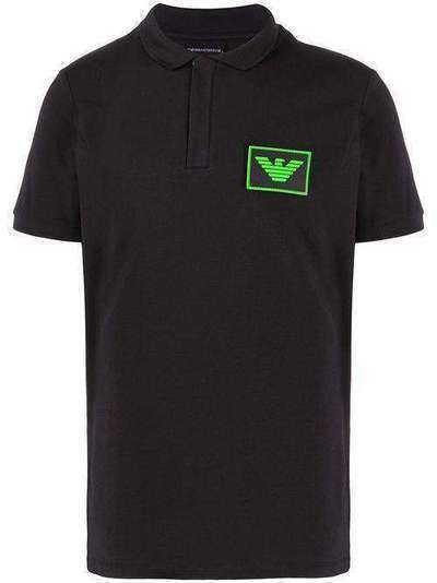 Emporio Armani рубашка-поло с контрастным логотипом 3H1F901J37Z