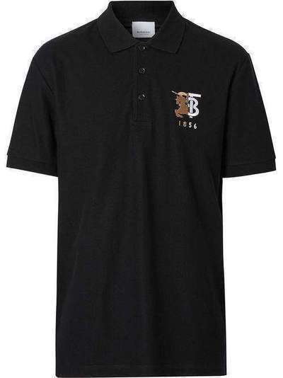Burberry рубашка-поло из пике с логотипом 8025774