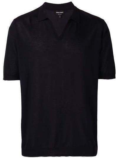 Giorgio Armani рубашка-поло с открытым воротником 3GSM41SM45Z