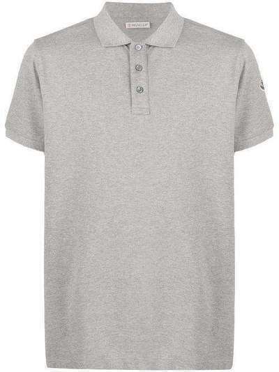 Moncler рубашка-поло с вышитым логотипом 8A7051084556