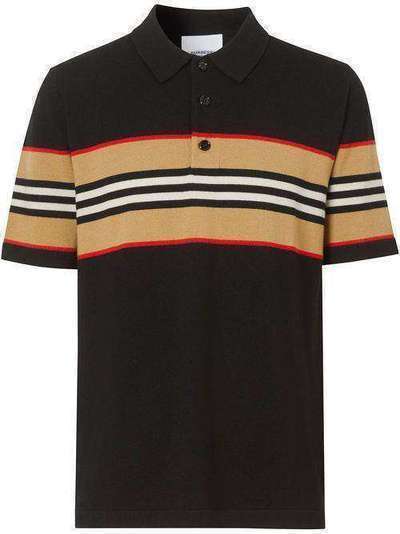 Burberry рубашка-поло в полоску Icon Stripe 8025962