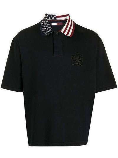 Hilfiger Collection crest-embroidered polo shirt RE0RE00542
