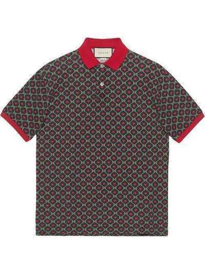 Gucci рубашка-поло с узором GG 575222XJBAI
