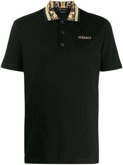 Versace рубашка-поло с узором Barocco A85106A231240