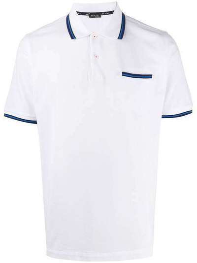 Kiton рубашка-поло с контрастной отделкой UK636PE15