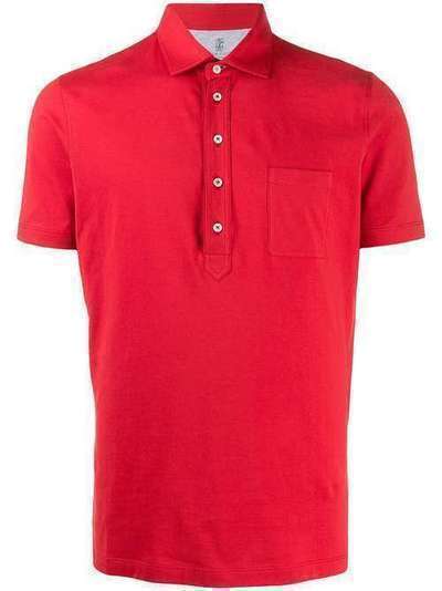 Brunello Cucinelli рубашка-поло с нагрудным карманом M0T613946C9367
