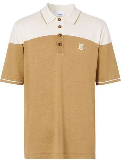 Burberry рубашка-поло с вышитой монограммой 8025959
