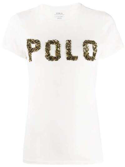 Polo Ralph Lauren футболка с декорированным логотипом 211779454