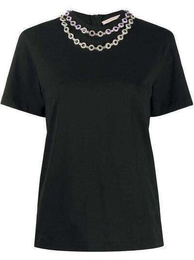 Christopher Kane футболка с кристаллами PF20TS529MEDIUMWEIGHTJERSEYBLACK