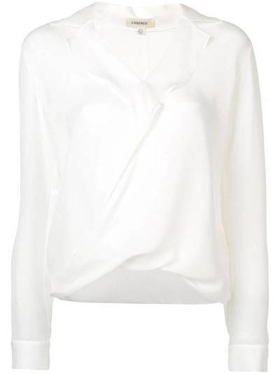 L'Agence блузка с V-образным вырезом и драпировкой 4645GG