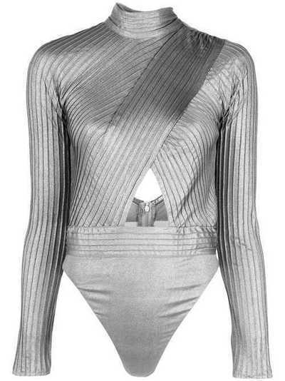 Tadashi Shoji блузка-боди с вырезными деталями VG18030X