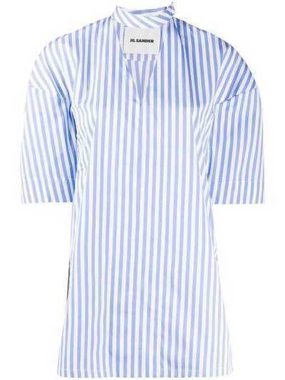 Jil Sander блузка в полоску с боковыми разрезами JSPQ560205WQ245110