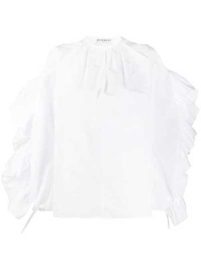Givenchy блузка с оборками на рукавах BW60P812UL