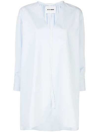 Jil Sander блузка с завязками на воротнике JSPQ560005WQ244200