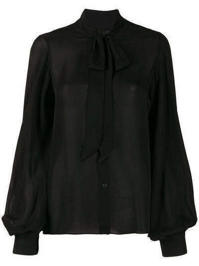 Nili Lotan pussy-bow loose-fit blouse 10541W30