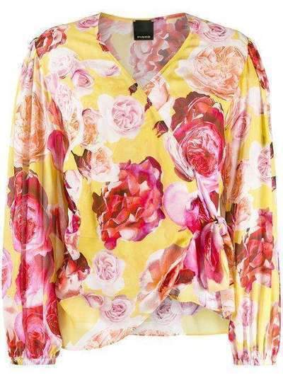 Pinko блузка с цветочным принтом и запахом 1G14KH7932HY3