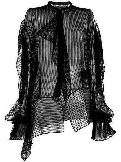 Roland Mouret блузка с длинными рукавами и оборками HOLCOMBETOPPW19S0694