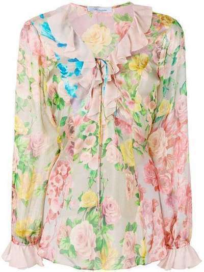 Blumarine блузка с цветочным принтом 14521
