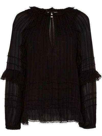 Isabel Marant Étoile блузка Jayden с оборками и вырезом HT159820P031E