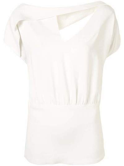 Silvia Tcherassi блузка асимметричного кроя с короткими рукавами 7701227010119
