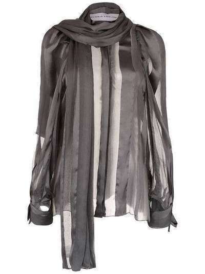 Gloria Coelho полупрозрачная блузка с шарфом I19C004