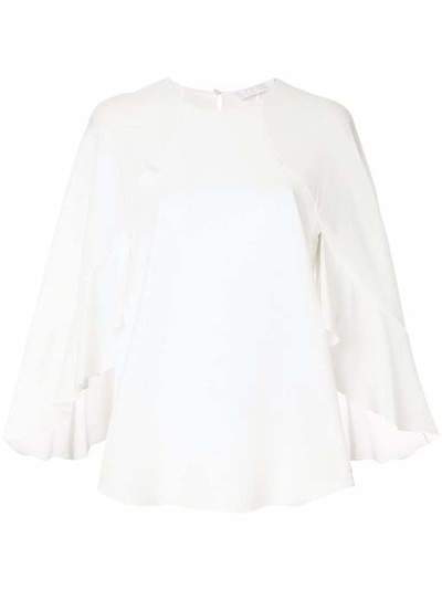Chloé блузка с оборками на рукавах CHC18SHT23004