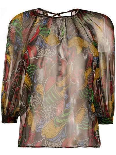 Missoni прозрачная блузка с графичным принтом MDN00346BW008S