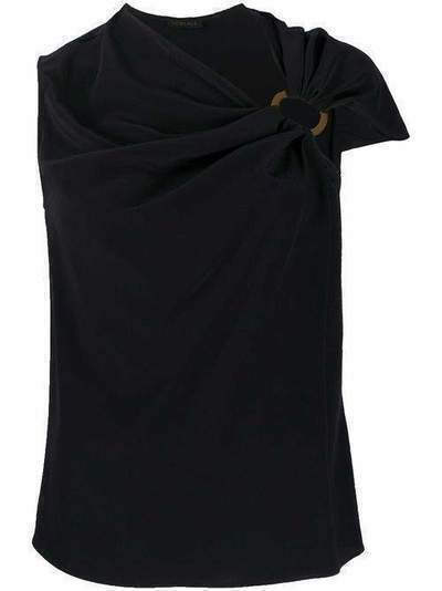Versace блузка со сборками без рукавов A86631A216477