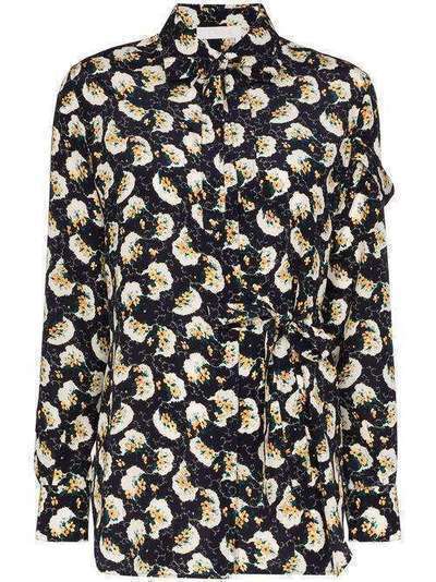 Chloé блузка с цветочным принтом и завязками CHC20SHT40335