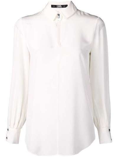 Karl Lagerfeld блузка с длинными рукавами и прорезями 91KW1607110