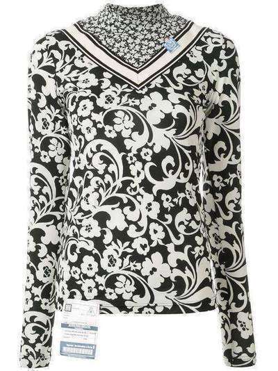 Maison Mihara Yasuhiro блузка с цветочным принтом B04LT571