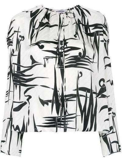Balenciaga блузка с графическим принтом 502020TBL22