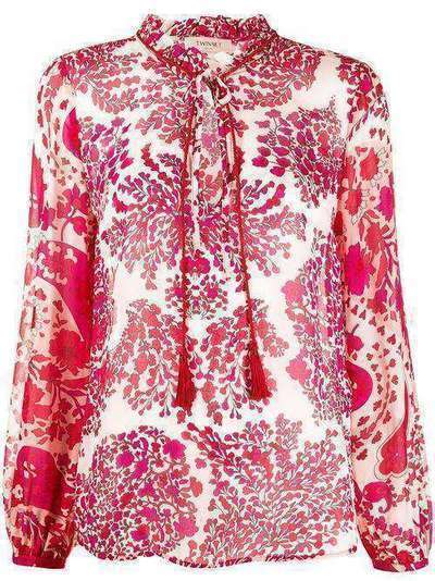 Twin-Set блузка с абстрактным цветочным принтом 201TP2531